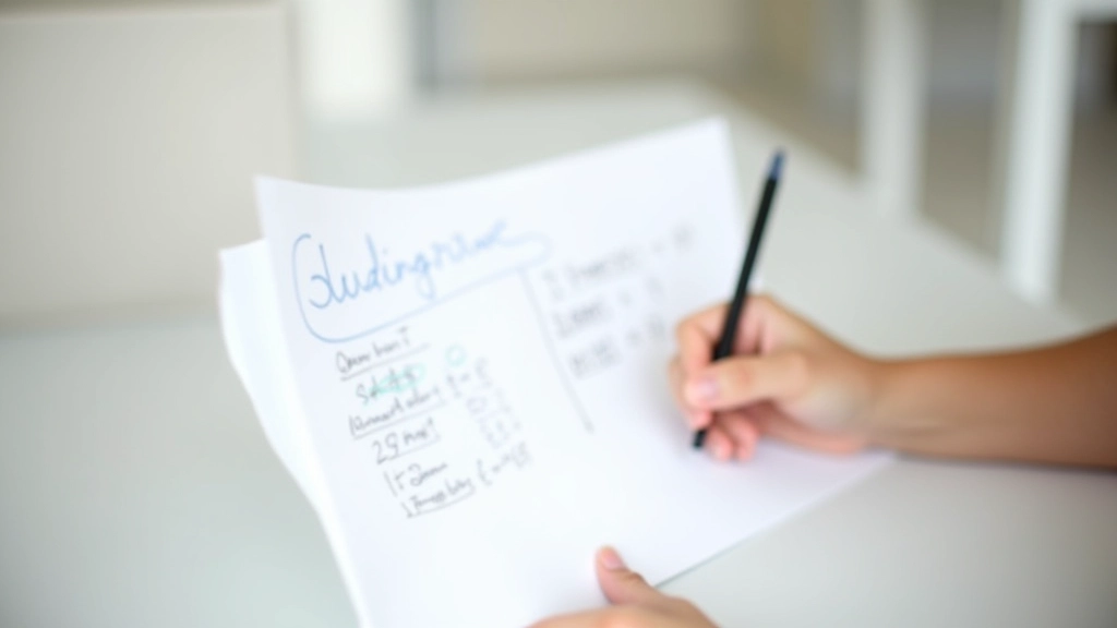 Tableau blanc avec différentes méthodes de calcul pour partage des dépenses